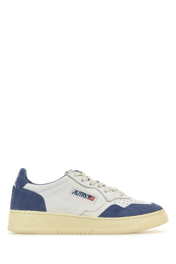 Autry Two-Tone Leather And Suede Medalist Sneakers
