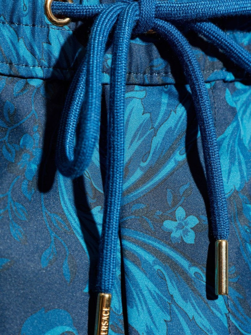 Versace Ornamental Patterned Silk-Nylon Shorts
