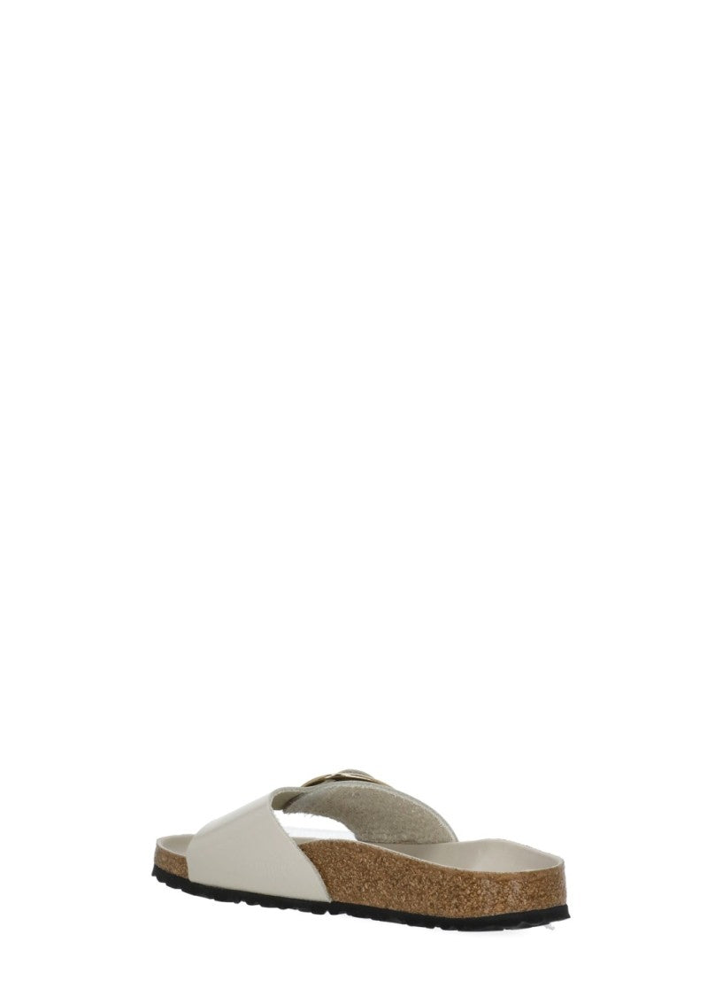Birkenstock Ivory Madrid Big Buckle Leather Sandals