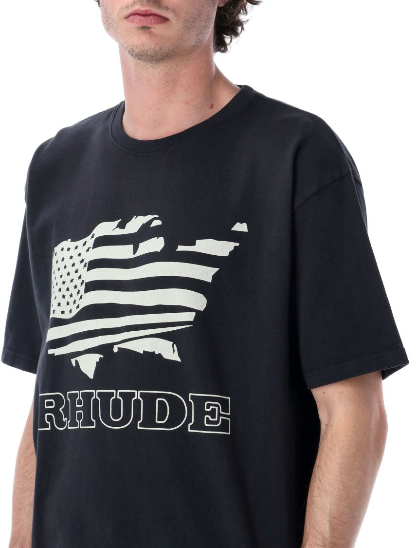 Rhude Banner Tee American Flag T Shirt