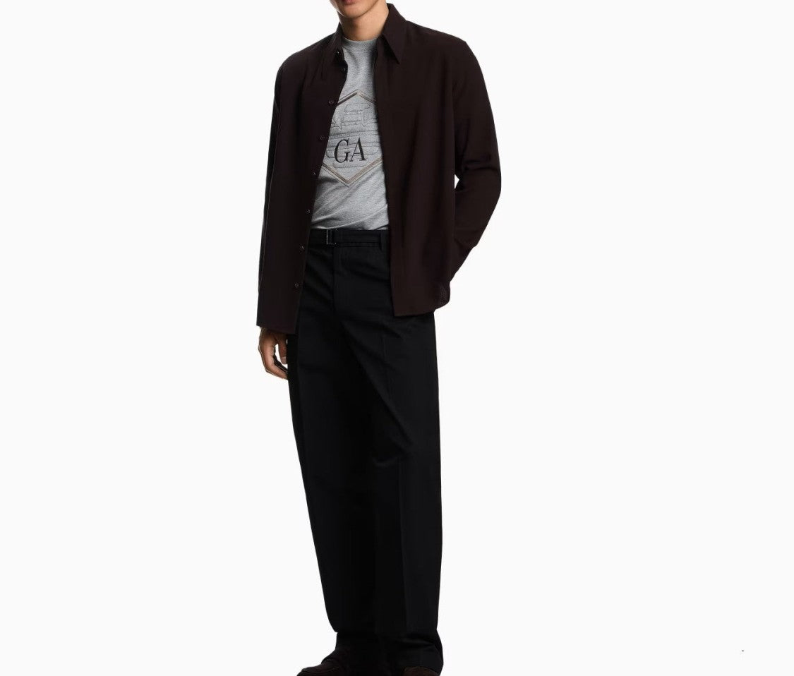 Emporio Armani Maxi-Relief Embroidered Lyocell-Cotton Blend T-Shirt