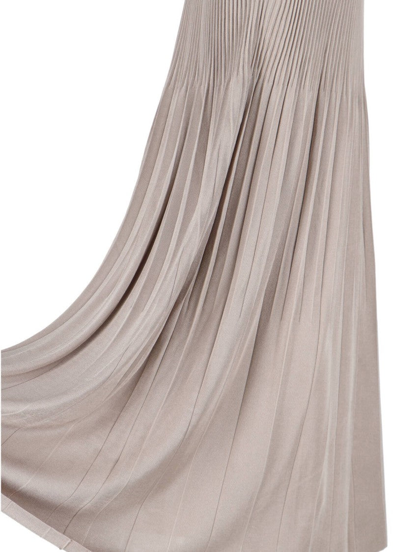 Giorgio Armani Pleated Maxi Skirt Grey