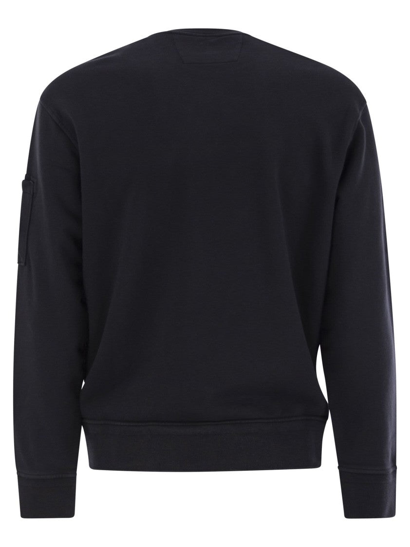 C.P. Company Frosted Cotton Fleece Sweatshirt With Lens Detail