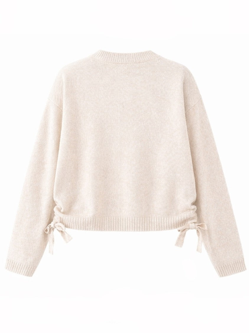 Ganni Cropped Ribbed Waistband Sweater