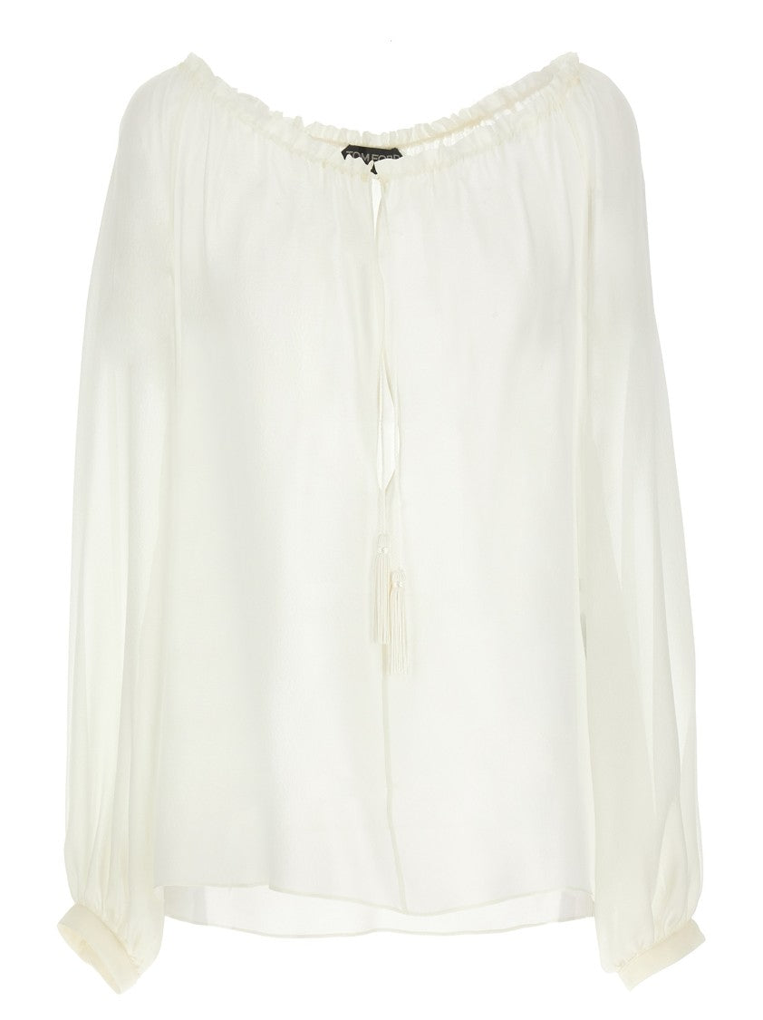 Tom Ford Silk Georgette Blouse With Adjustable Drawstring