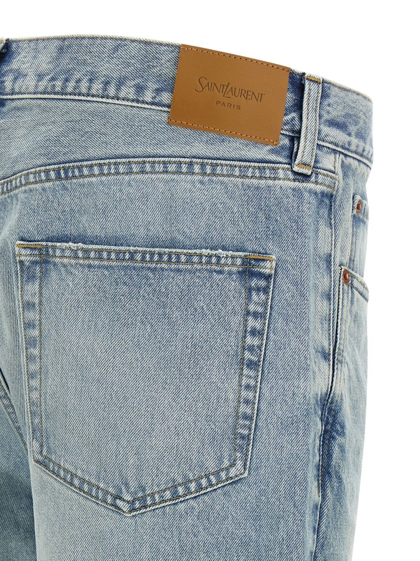 Saint Laurent Stone Washed Denim Jeans
