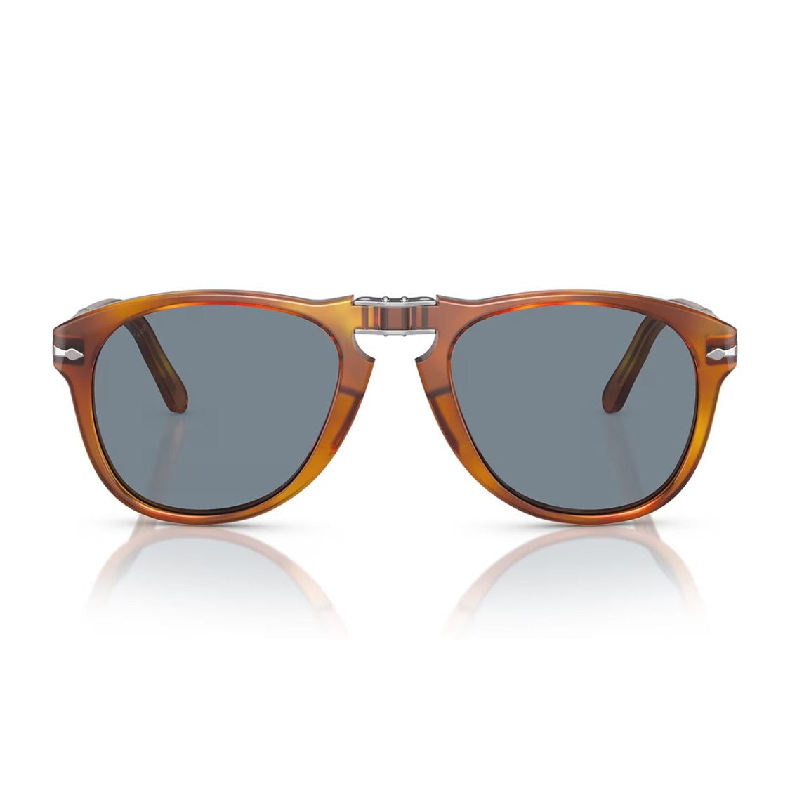 Persol Havana Po0714sm Steve Mcqueen Foldable Pilot Sunglasses