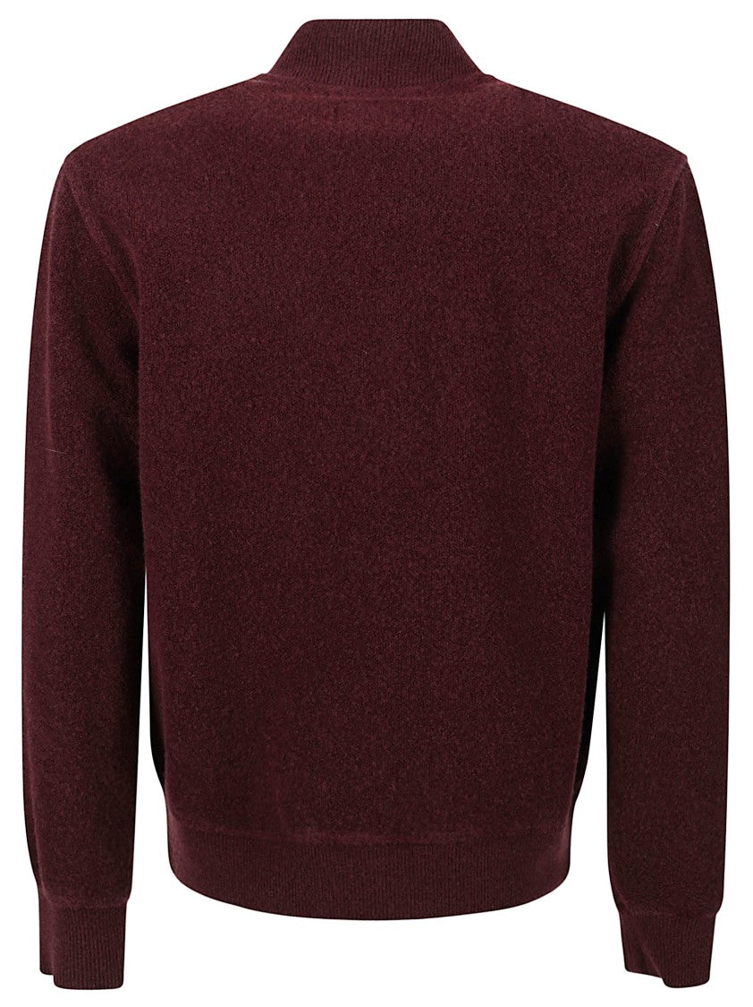 Circolo 1901 Wool Blend Bomber Jacket With Ribbed Details