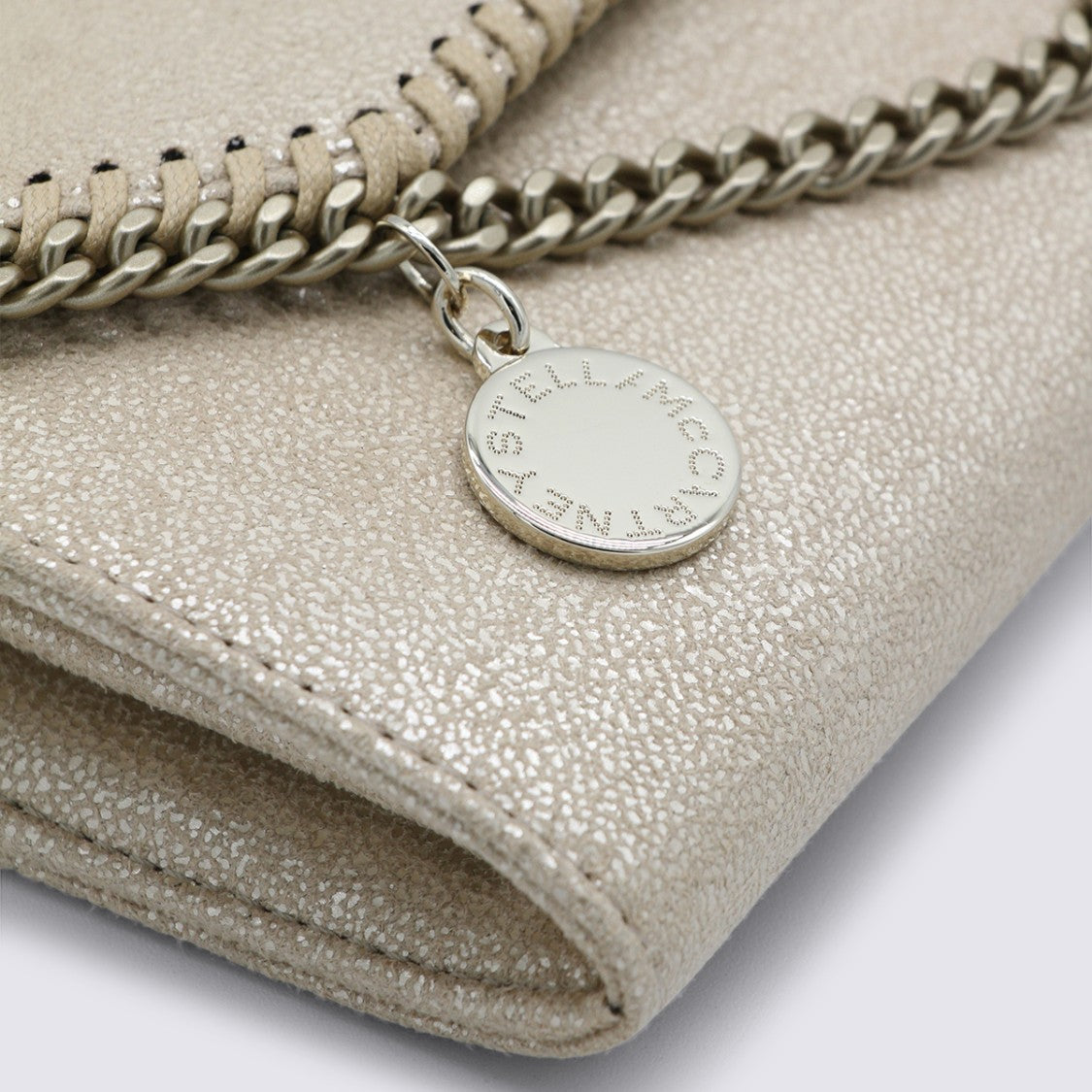 Stella Mccartney Gold Faux Leather Continental Wallet Crossbody Bag