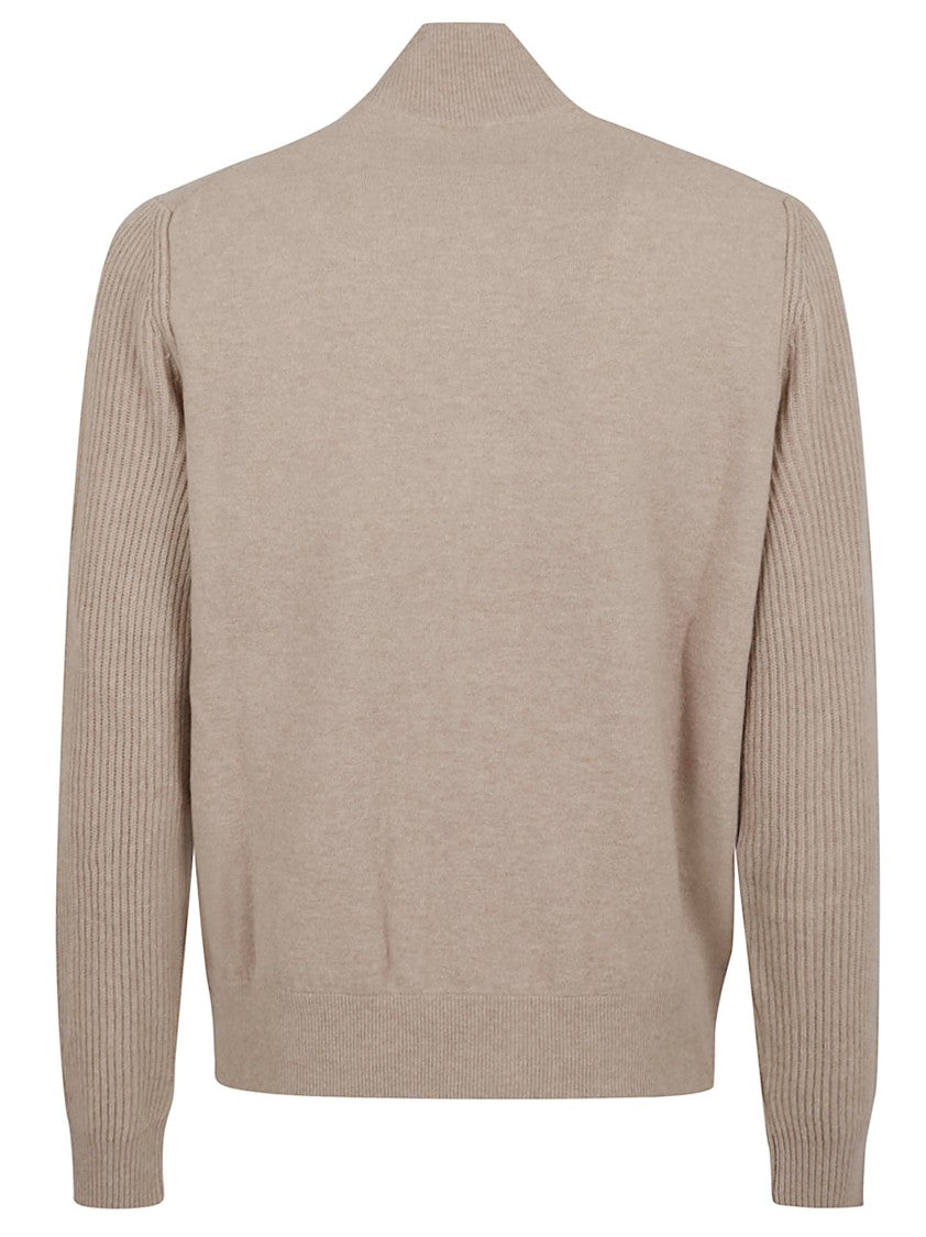 Lardini Textured Knit Jacket With Seven-Button Closure