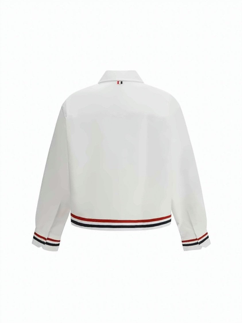 Thom Browne Cropped Oxford Shirt With Classic Collar