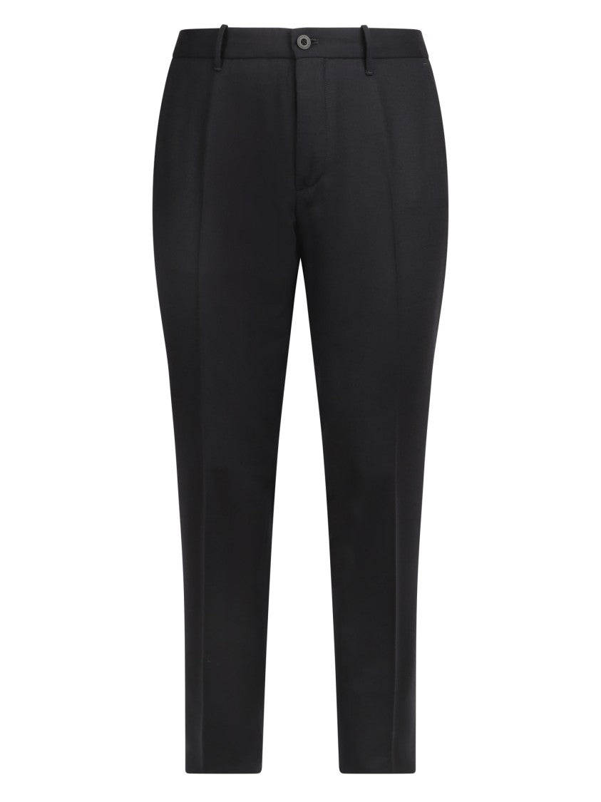 Incotex Blue Trousers With Drawstring Waist