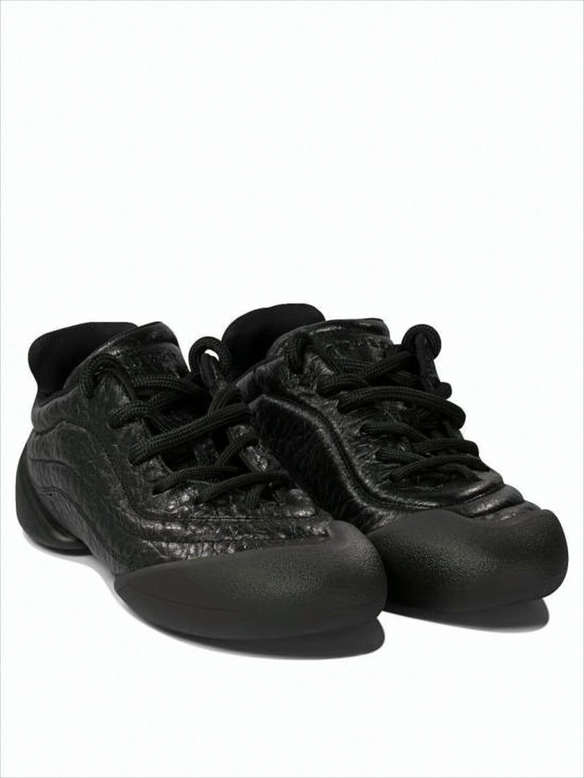 Alexander Mcqueen Textured Leather Sneakers With Minimalist Design