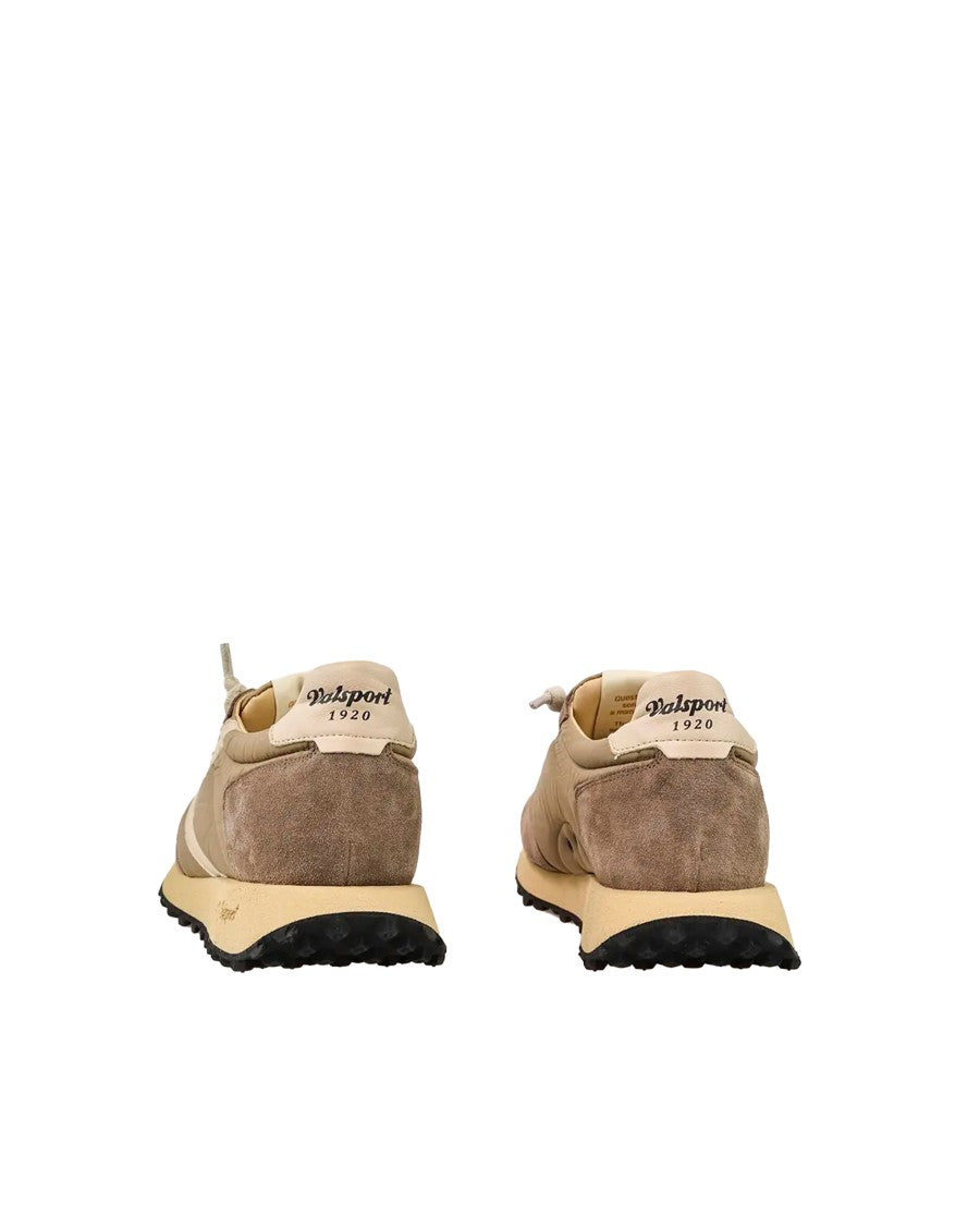Valsport Vantage Almond Low-Top Nylon Suede Sneakers