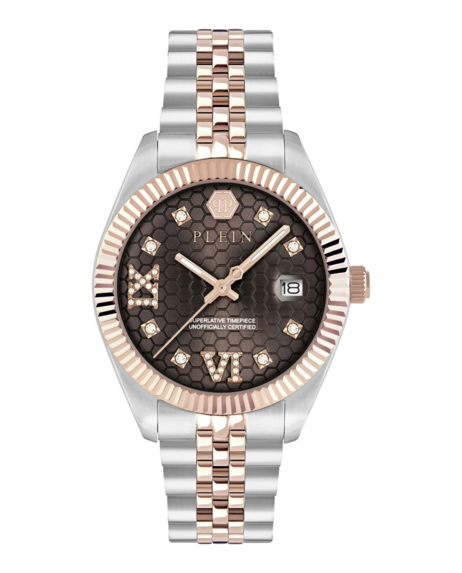 Philipp Plein Date Superlative Crystal Watch With Two-Tone Case