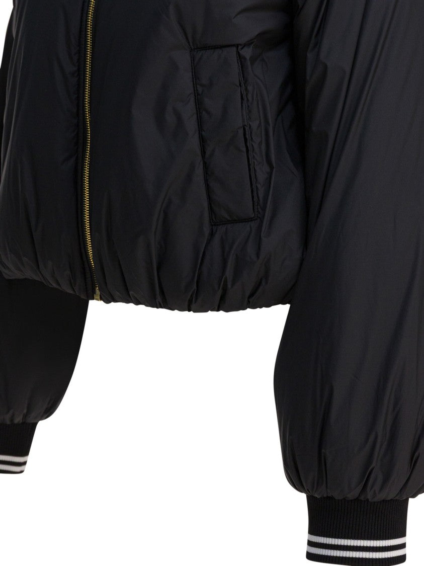 Pinko Cropped Jacket With Ribbed Collar