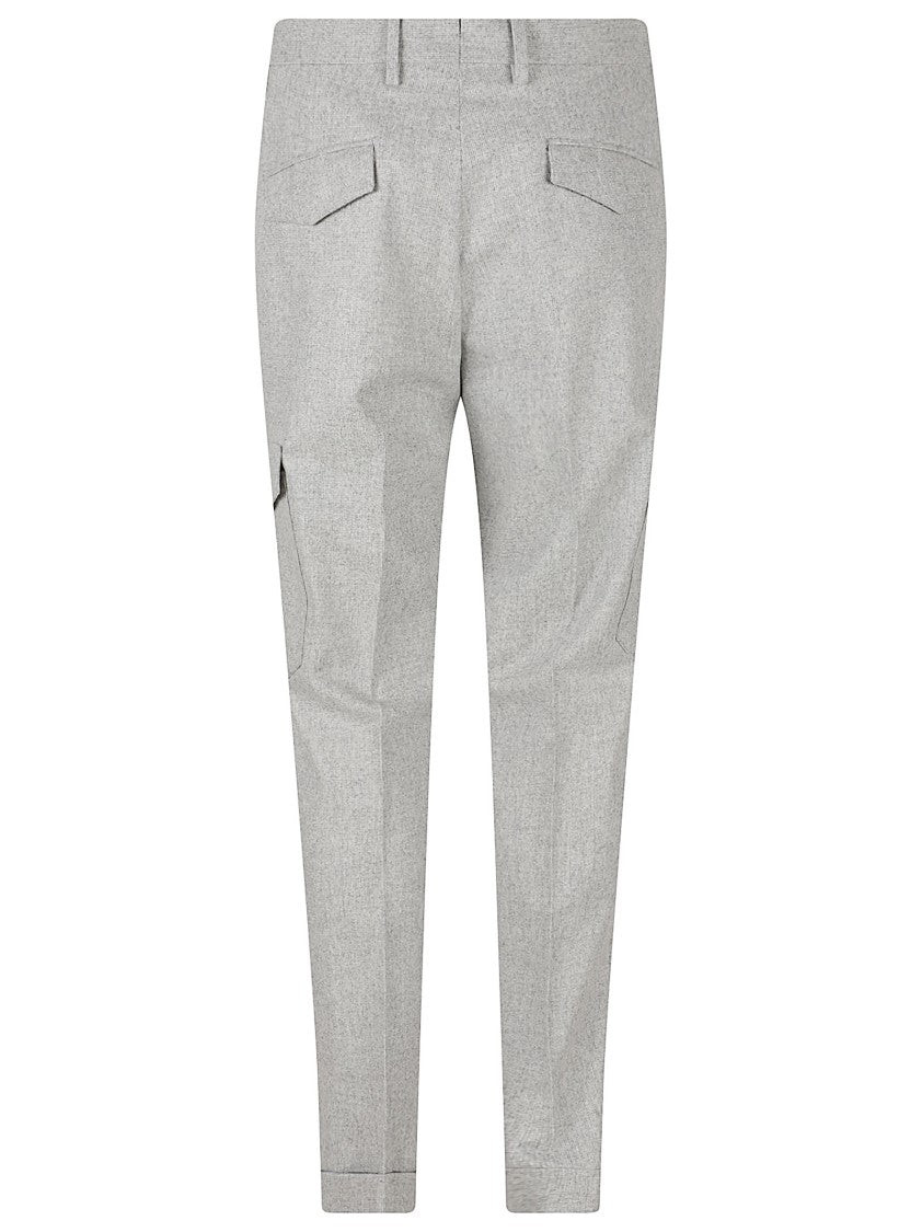 Barba Tailored Grey Trousers With Subtle Textured Fabric
