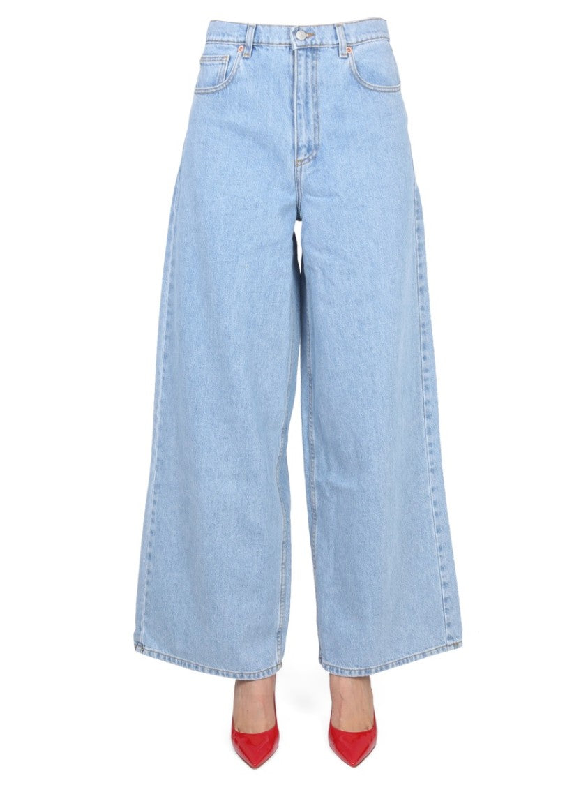 Magda Butrym High-Waisted Wide-Leg Jeans With Five-Pocket Styling
