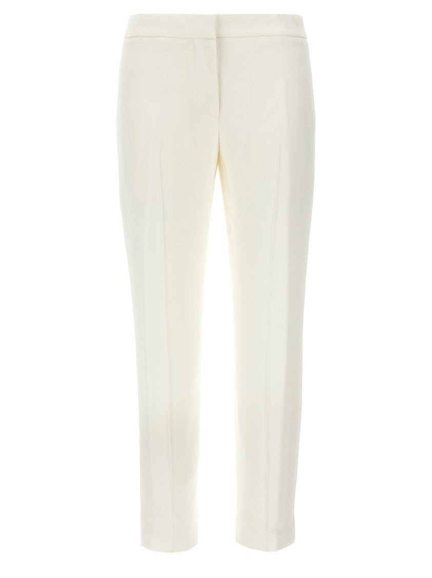 Mcqueen Straight-Fit Crepe Pants With Ironed Front Crease And Pockets