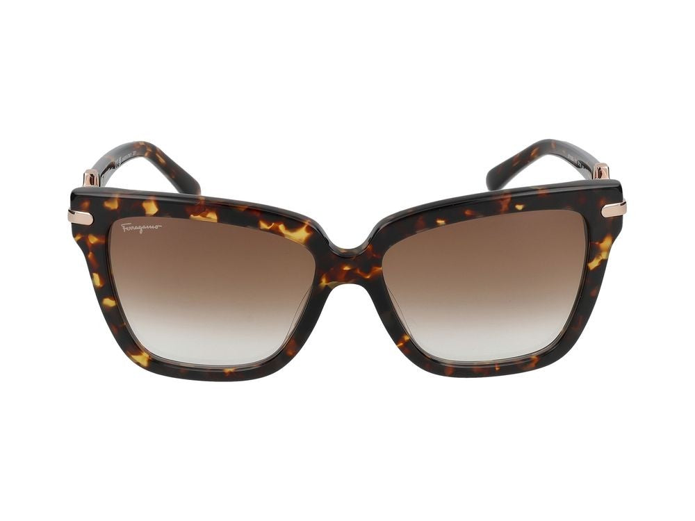 Salvatore Ferragamo Dark Tortoise Sf1085s Acetate Oversized Square Sunglasses
