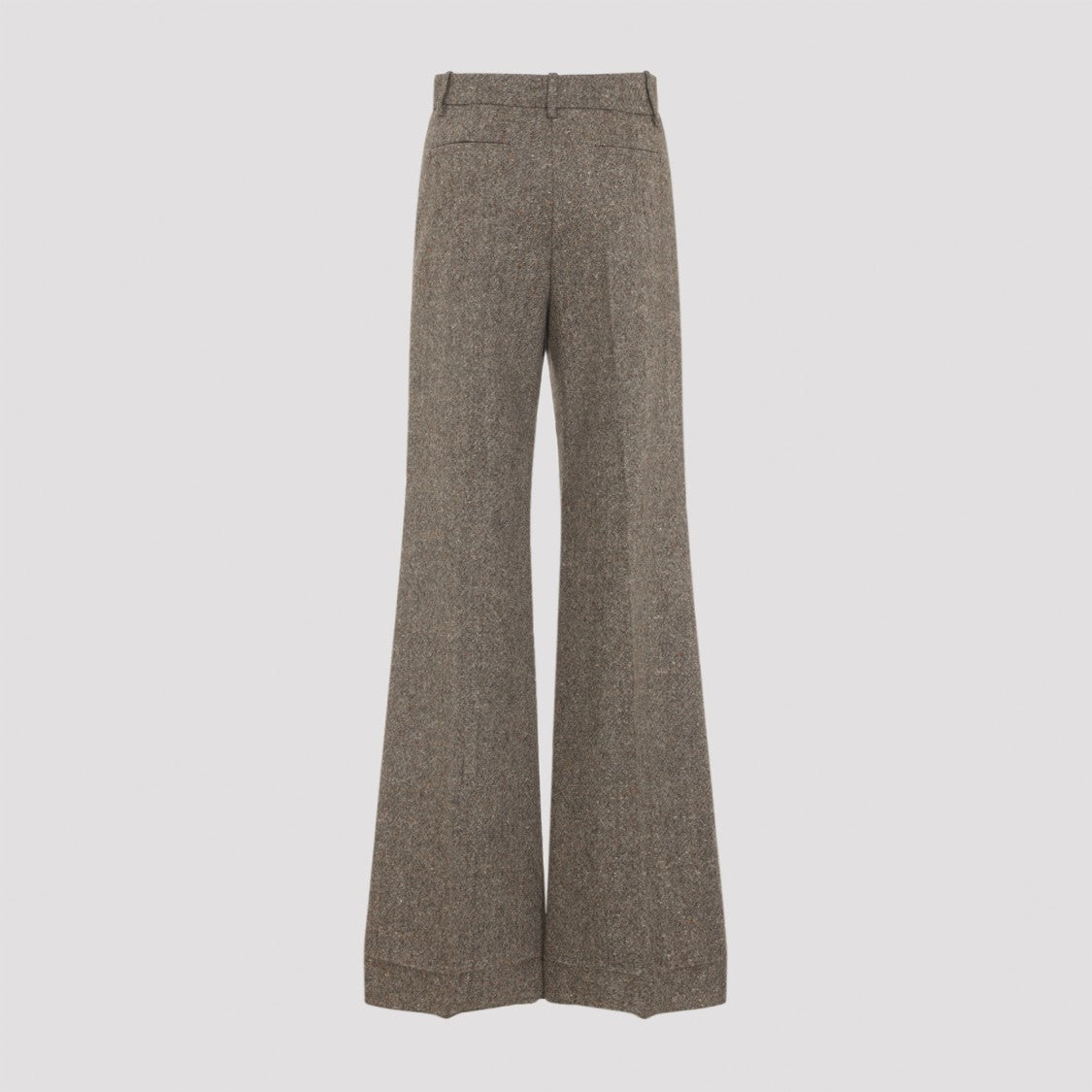 Valentino Straight Brown Virgin Wool Pants
