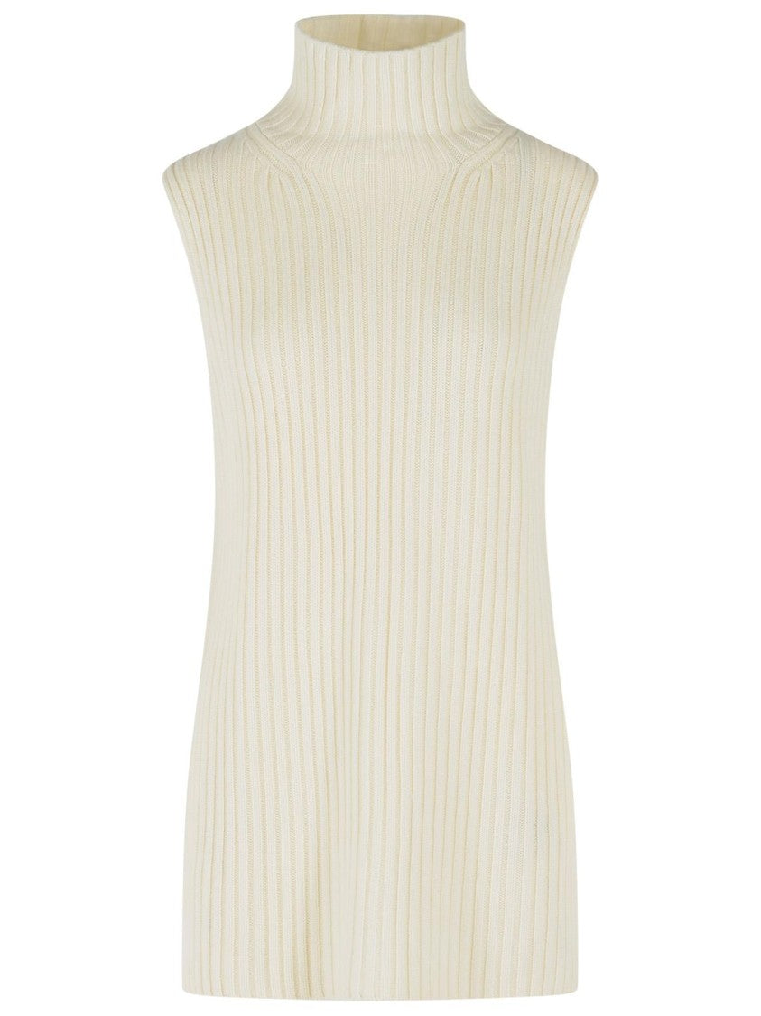 Loulou De Saison Ivory Becca High-Neck Cashmere Vest
