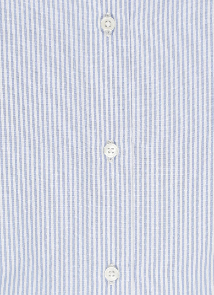 Fay Blue Striped Cotton Casual Shirt