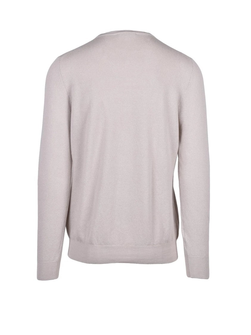 Harmont&Blaine Beige Cotton Crewneck Sweater