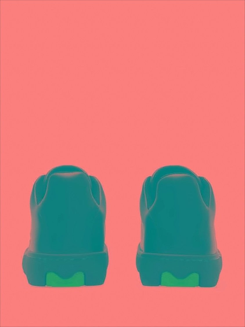 Burberry Monochromatic Black Leather Sneakers