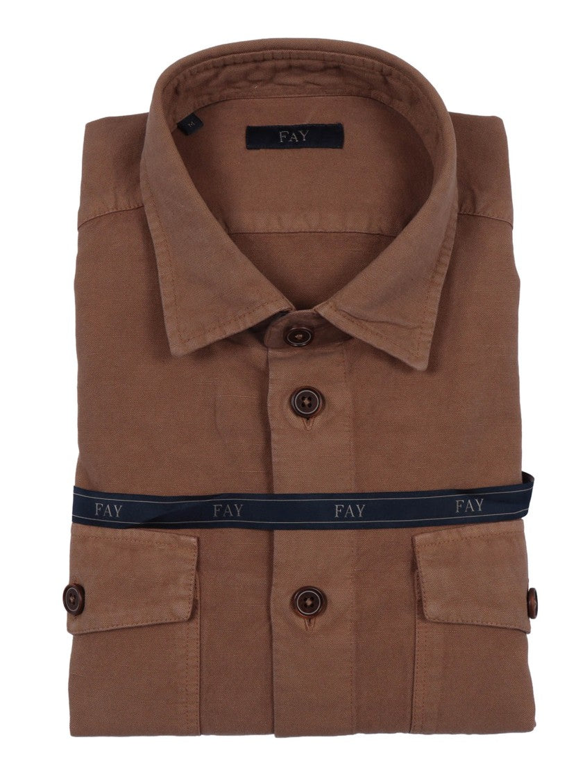 Fay Brown Tasconata Over Shirt Jacket