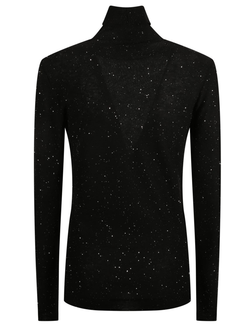 Fabiana Filippi Fitted Textured Wool Turtleneck Sweater