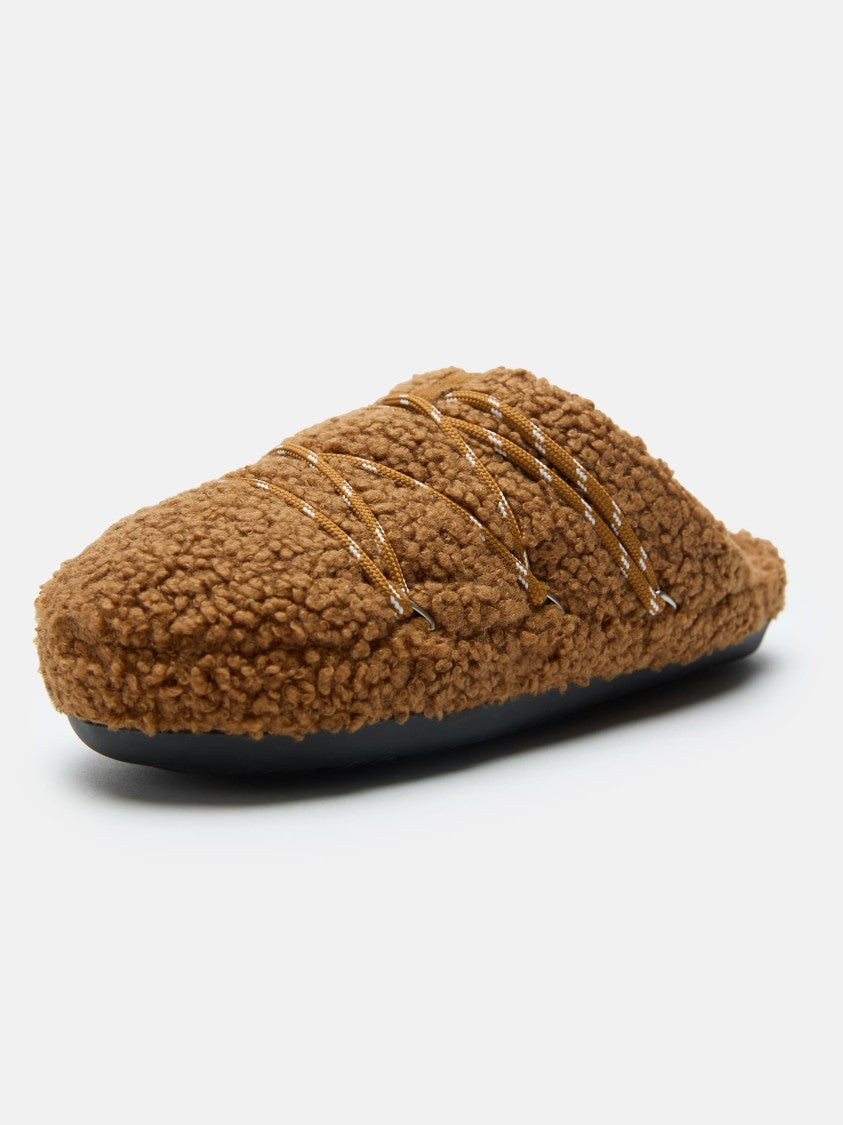 Moon Boot Brown Teddy Slippers