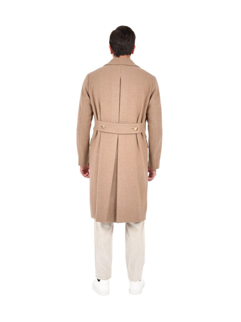 Boglioli Double-Breasted Tailored Coat With Martingale Belt
