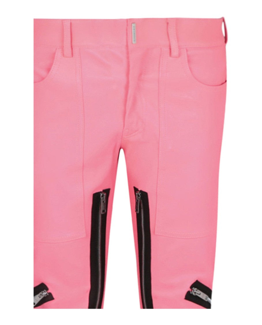 Givenchy Exposed Zipper Skinny Leather Pants