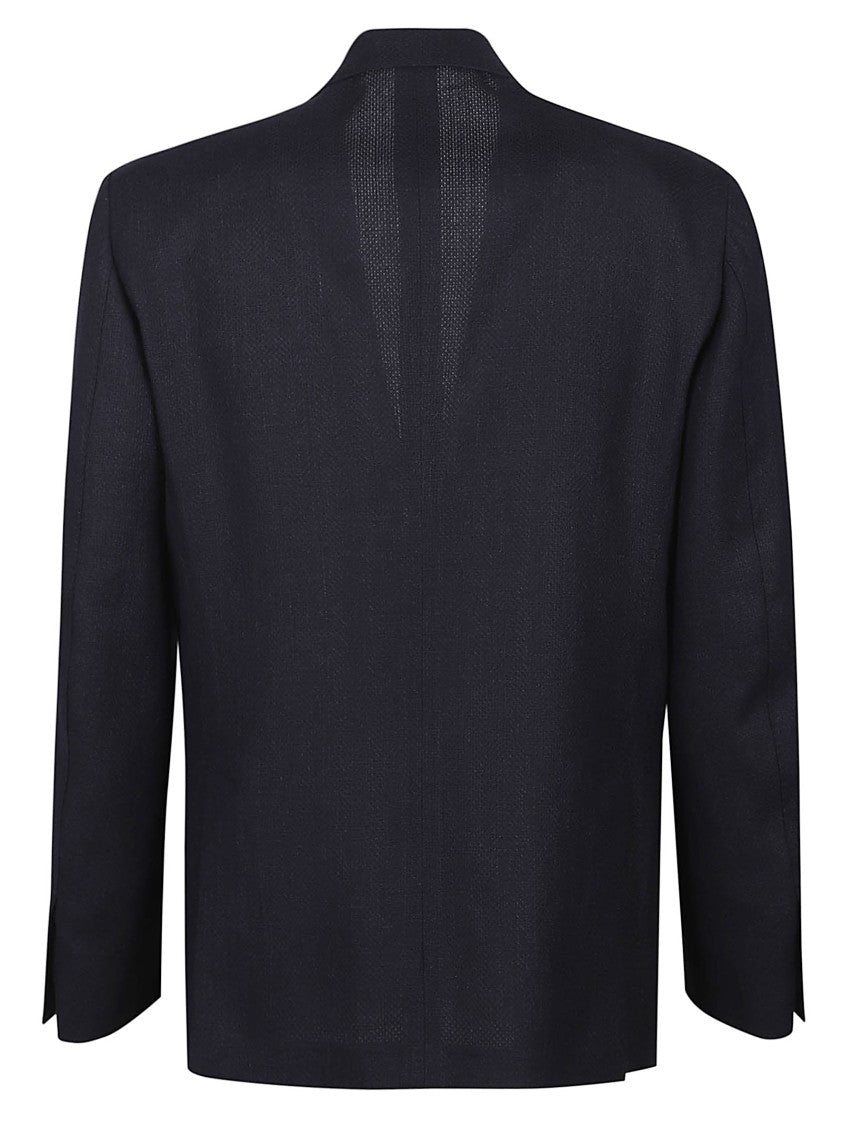 Lardini Black Roma Virgin Wool-Blend Blazer