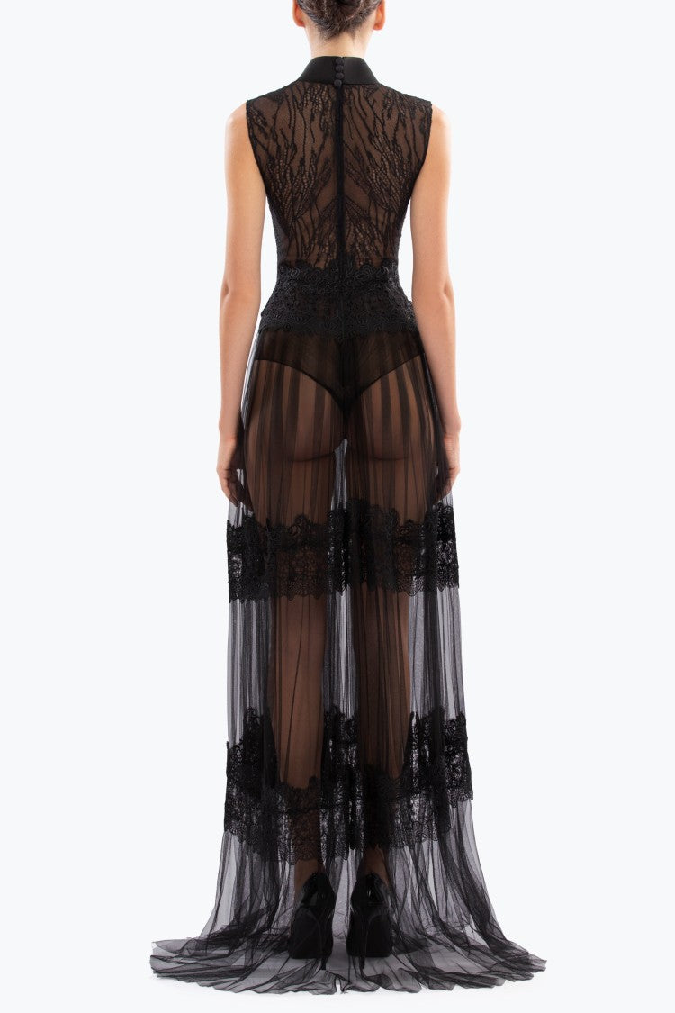 Saiid Kobeisy Lace Long Dress