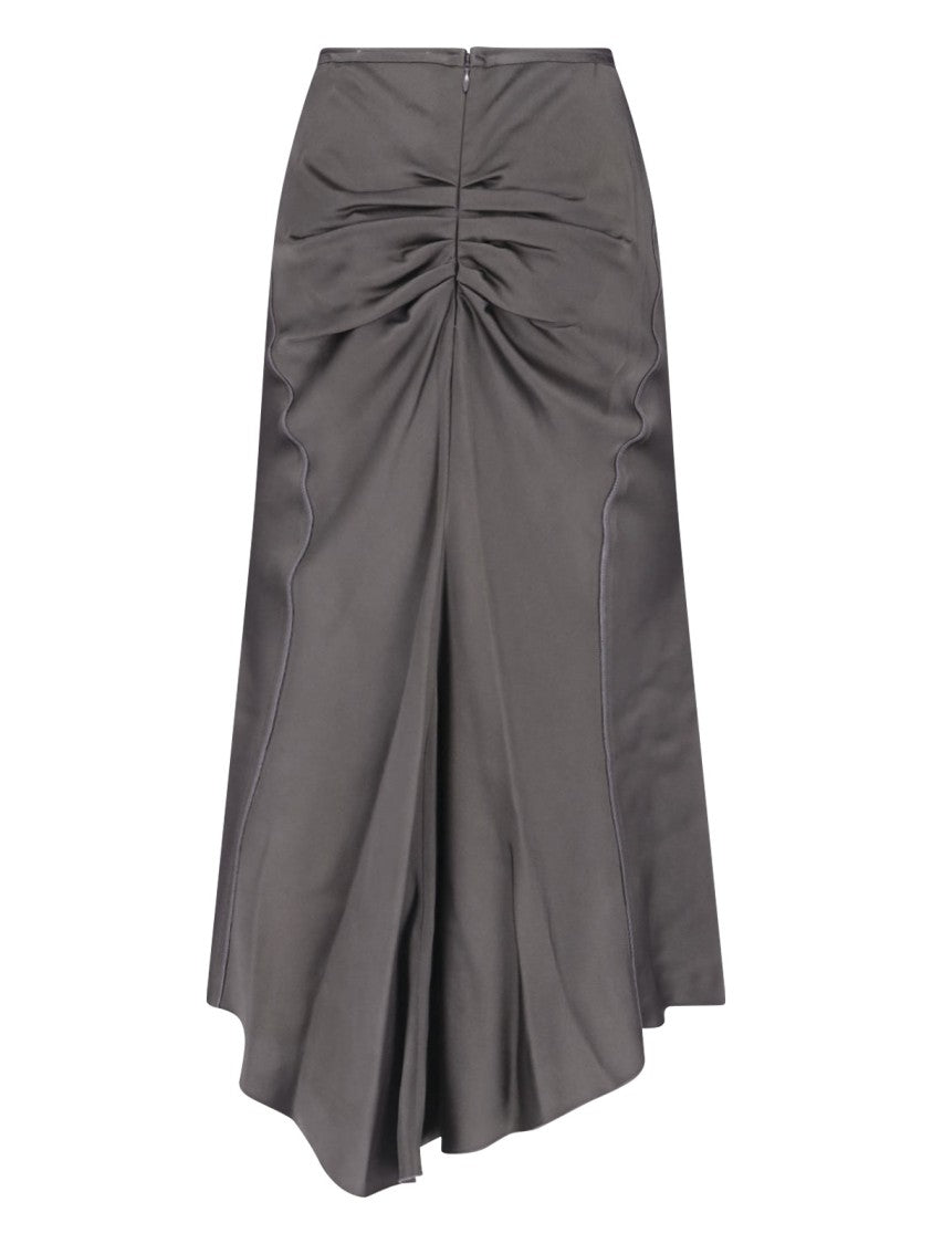 Victoria Beckham Asymmetrical Skirt With Gathered Details