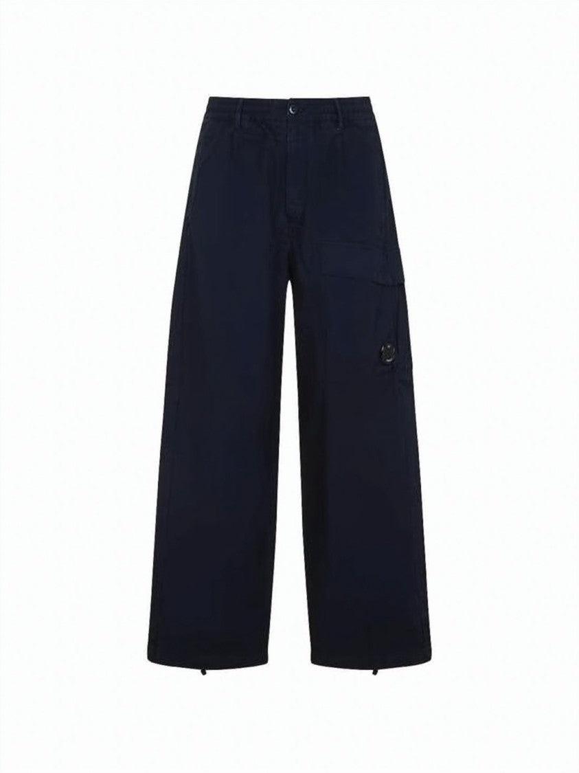 C.P. Company Wide-Leg Cropped Cargo Pants With Functional Pocket