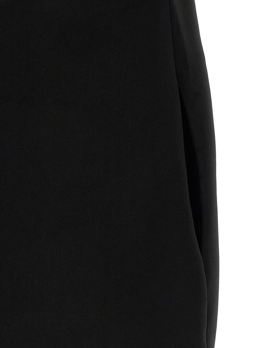Self-Portrait 'Black Crêpe Flower Mini' Dress