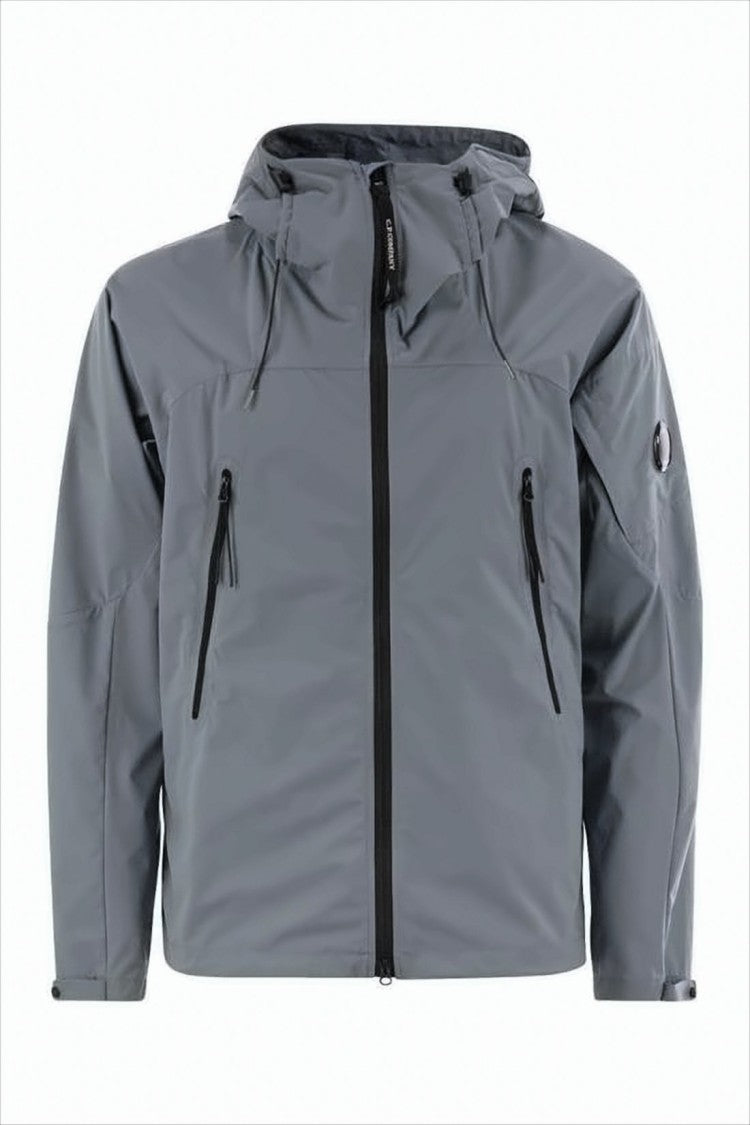 C.P. Company Hooded Matte Finish Jacket With Zippered Pockets