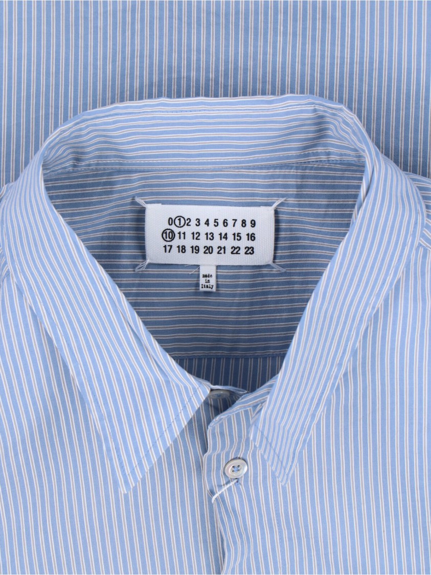 Maison Margiela Sophisticated Blue Shirt With Classic Collar