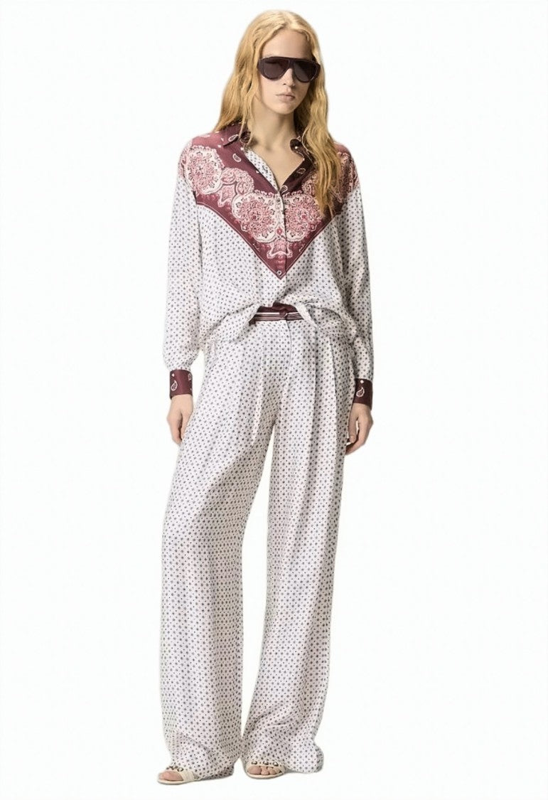 Pinko Ruth Viscose Twill Straight Leg Trousers