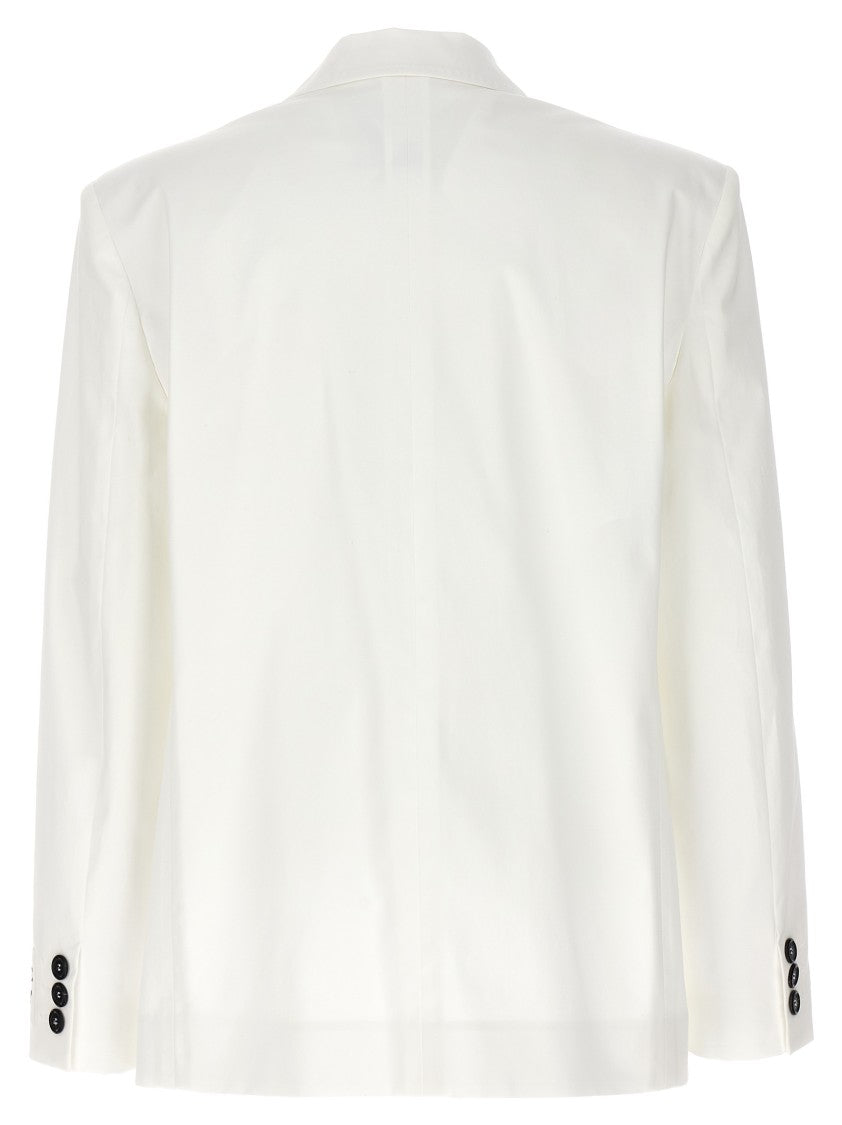Moschino Double-Breasted Cotton Blazer With Button Closure