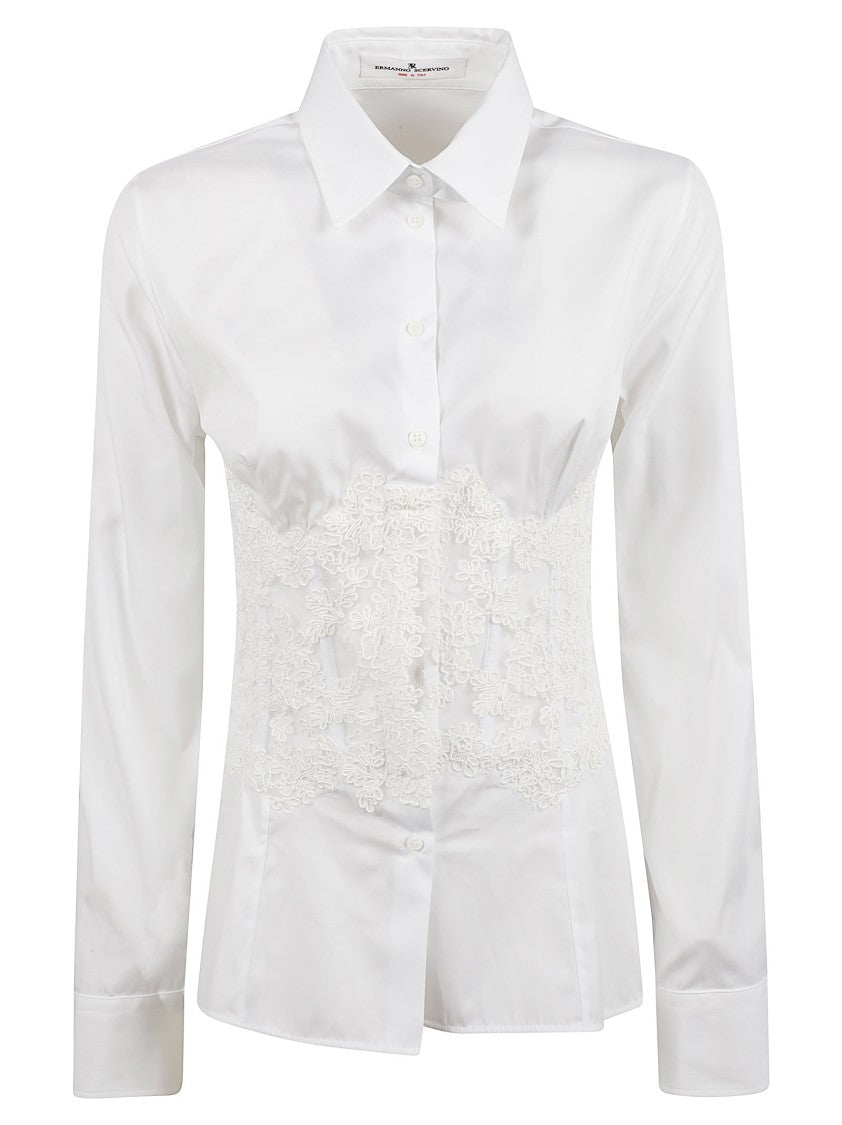 Ermanno Scervino Cotton Shirt With Pointed Collar