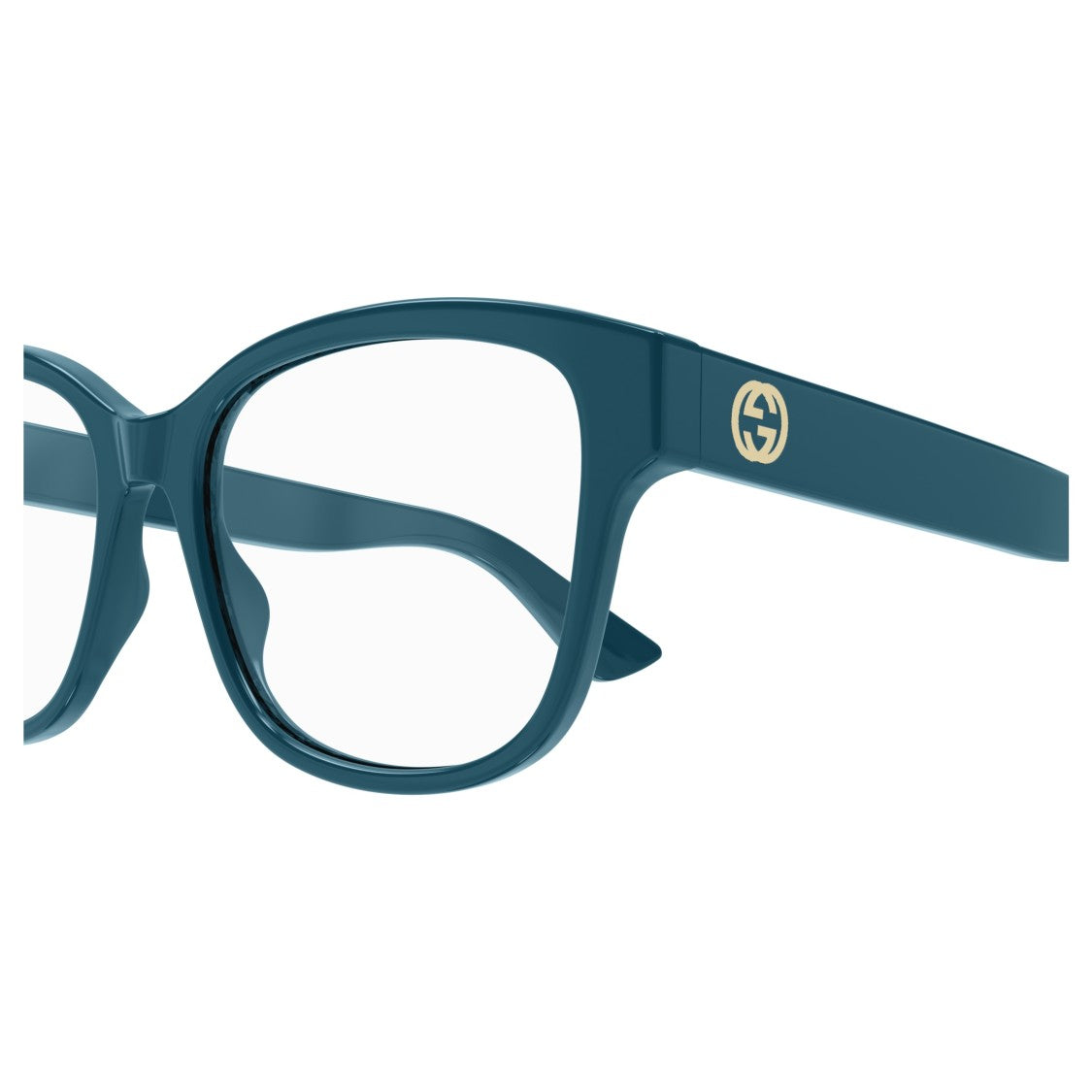 Gucci Gg1340o Bold Oversized Teal Square Frame Eyeglasses
