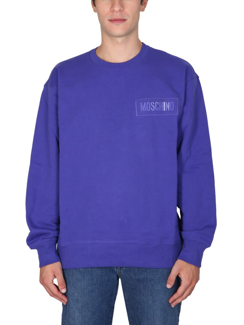 Moschino Relaxed Fit Purple Sweatshirt