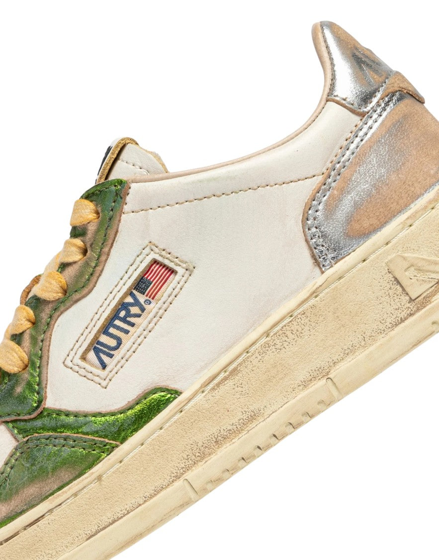 Autry Medalist Low Super Vintage Women’S Gun/Green Sneakers