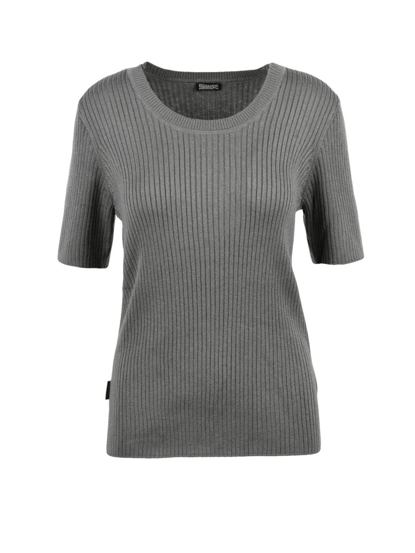 Blauer Ribbed Under-Jacket Knit In Soft Sage