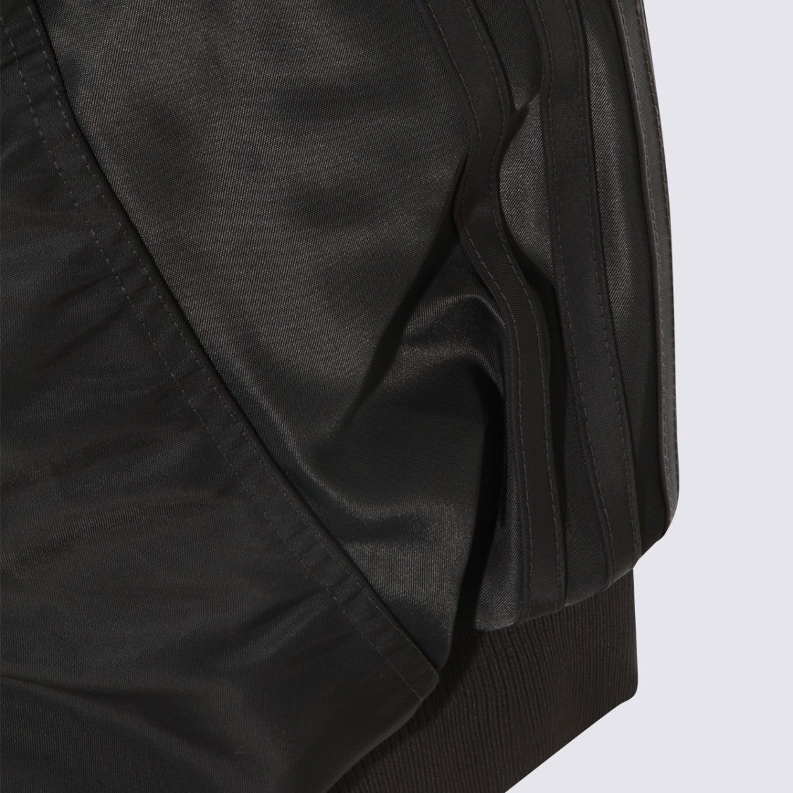 Adidas X Willy Chavarria Satin-Finish Black Jacket With Ribbed Cuffs And Embroidered Detailing