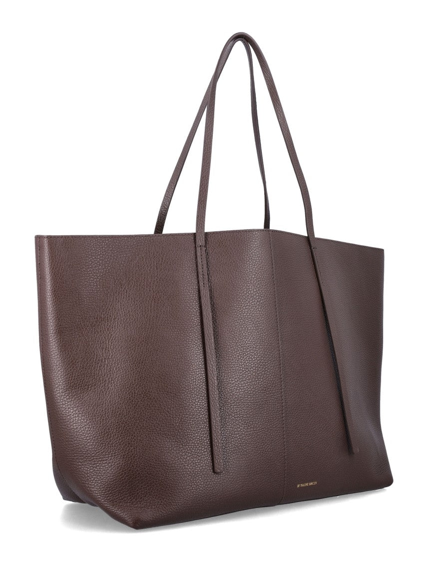 By Malene Birger Abilla Oversized Textured Leather Tote Bag